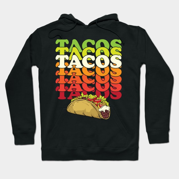 Retro Taco Hoodie by tommartinart